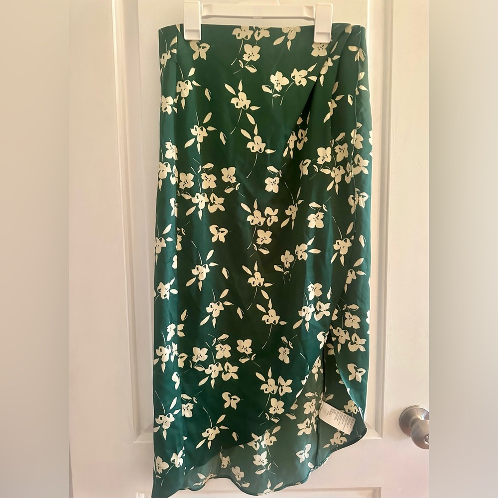 Urban Outfitters Green Floral Skirt